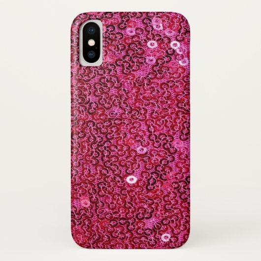 偽ピンクスパンコール iPhone X, XS, XS Max, XR Case-Mate iPhoneケース (裏面)