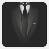 偽フェイクのタキシードのスーツのトップとベストとネクタイ スクエアシール (正面)