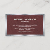 偽ブラウン革コンクリートミキサーセメントトラック 名刺 (裏面)