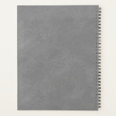 偽レザー風グレー ローズゴールド モノグラム 2024 プランナー手帳 (裏面)