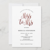 偽ローズゴールドのウェディングシャワー招待状 招待状 (正面)