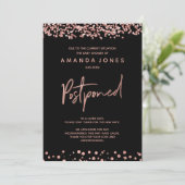 偽ローズゴールド延期ベビーシャワー発表 招待状 (スタンド正面)