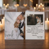 偽ヴェラムオーバーレイ印刷シルバーフォト サンキューカード