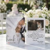 偽ヴェラムオーバーレイ印刷シルバーフォト サンキューカード