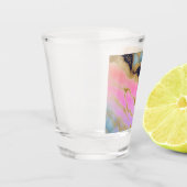 偽大理石 ネイビー アクア ピンク ゴールド ギフトバッグ ショットグラス (左)