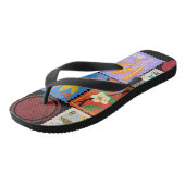 偽最高傑作ランダムスタンプコラージコレクション ビーチサンダル (アングル)