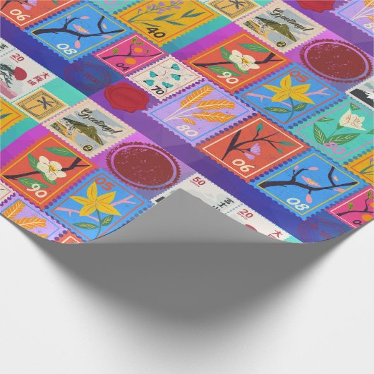 偽最高傑作ランダムスタンプコラージコレクション ラッピングペーパー (角)
