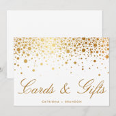 偽物のゴールドのホイルが散りばめられたおしゃれなカード＆ギフトのサイン (正面/裏面)