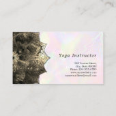 偽物のゴールドマンダラヨガインストラクター ホログラフィック 名刺 (裏面)
