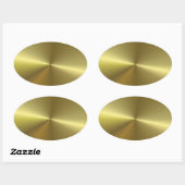 偽物のゴールドメタリック調おしゃれなブランクテンプレート 楕円形シール (シート)