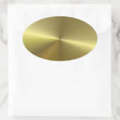 偽物のゴールドメタリック調 おしゃれなブランケットンプレート 楕円形シール (バッグ)