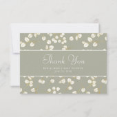 偽物のゴールド サジーグリーン ユーカリ グリーン サンキューカード (正面)
