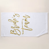 偽物のゴールド ブライドチーム ビーチタオル (正面)