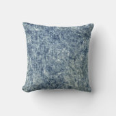 偽物のデニム アシッドウォッシュ ブルー ジーン スロー ピロー (正面)