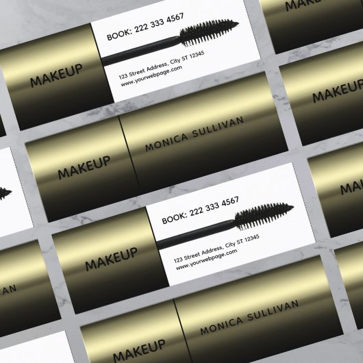 偽物のマスカラブラシ メイクアップアーティスト スキニー名刺