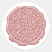 偽物のワックスシール（ピンク） ラウンドシール (正面)