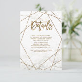 偽物の大理石と銅の幾何学的なゲスト詳細 エンクロージャーカード (スタンド正面)