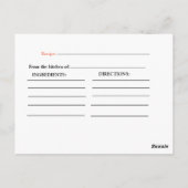 偽物の大理石  幾何学  ブライダルシャワーのレシピ ポストカード (裏面)