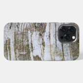 偽物の樺の木の樹皮のテクスチャ柄 iPhoneケース (裏面横)