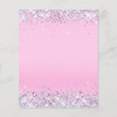 偽物の紫のグリッター背景にあなたのロゴ チラシ (裏面)