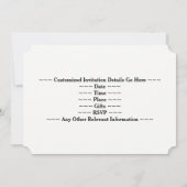 偽物の金に見える最初の結婚記念日パーティー 招待状 (裏面)