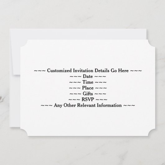 偽物の金に見える60周年結婚記念日パーティー 招待状 (裏面)