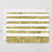 偽物の金を使ったフォーマルなスクリプトの卒業発表カード 案内状 (裏面)