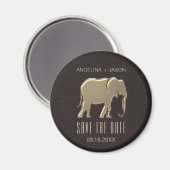 偽物の金を使った結婚式の招待状（Save The Date） マグネット (正面/裏面)