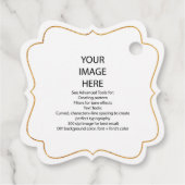 偽物の金フレーム、DIYカスタムおしゃれなスクエアギフトタグ フェイバータグ (裏面)