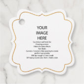 偽物の金フレーム、DIYカスタムおしゃれなスクエアギフトタグ フェイバータグ (正面)