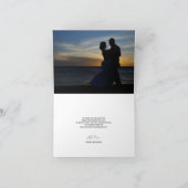 偽物の金箔と紙吹雪のウェディングサンクスカード | フォト サンキューカード (内部)