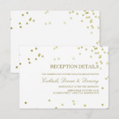 偽物の金箔のコンフェッティ ウェディングレセプションの詳細 エンクロージャーカード (正面/裏面)