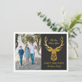 偽物の金箔のトナカイ　オーディア フォト シーズンカード (スタンド正面)