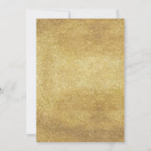 偽物の金箔の青い色の50周年結婚記念日の招待状 招待状 (裏面)