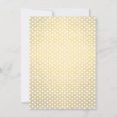 偽物の金箔を使った結婚50周年 誕生日招待状 招待状 (裏面)