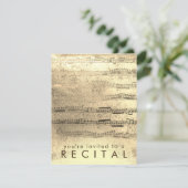偽物の金箔を使用した音楽の発表会 招待状 (スタンド正面)