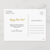 偽物の金箔カウントダウン新年のポストカード シーズンポストカード (裏面)