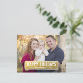 偽物の金箔ホリデー写真ポストカード シーズンポストカード (スタンド正面)