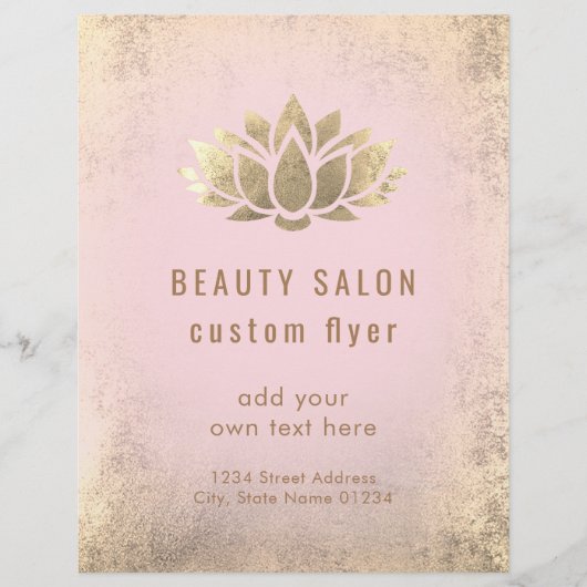 偽物の金箔蓮のロゴ フライヤー (正面)