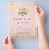 偽物の金箔蓮のロゴ フライヤー (手)