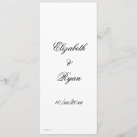 偽物の金箔、おしゃれ、結婚式のメニュー メニュー (裏面)