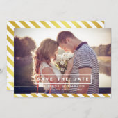 偽物の金箔 フォト セーブ・ザ・デート アナウンスメント (正面/裏面)