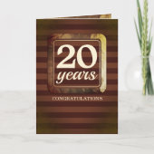 偽物の金色のマイルストーン社員記念日カード カード (正面)