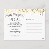 偽物の金色の紙吹雪 おめでとう2019 シーズンポストカード (裏面)