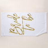 偽物の金色の花嫁ビーチタオル ビーチタオル (正面)