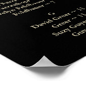 偽物の金色パイナップル アルファベット順 席順表 ポスター (角)