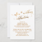 偽物の金、白地に、結婚式後の祝賀会で 招待状 (正面)