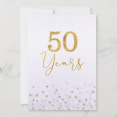 偽物の金 50年 50周年 結婚50周年 招待状 (裏面)