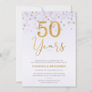 偽物の金 50年 50周年 結婚50周年 招待状