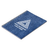 偽物の青デニムジーンズ モダンビジネス ロゴ ノートブック (左側)